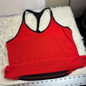 Nike Red and Black Racerback Sports Tank